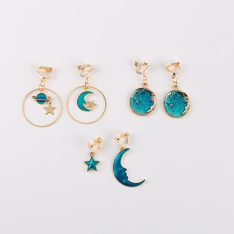 Pendientes de estrella y luna