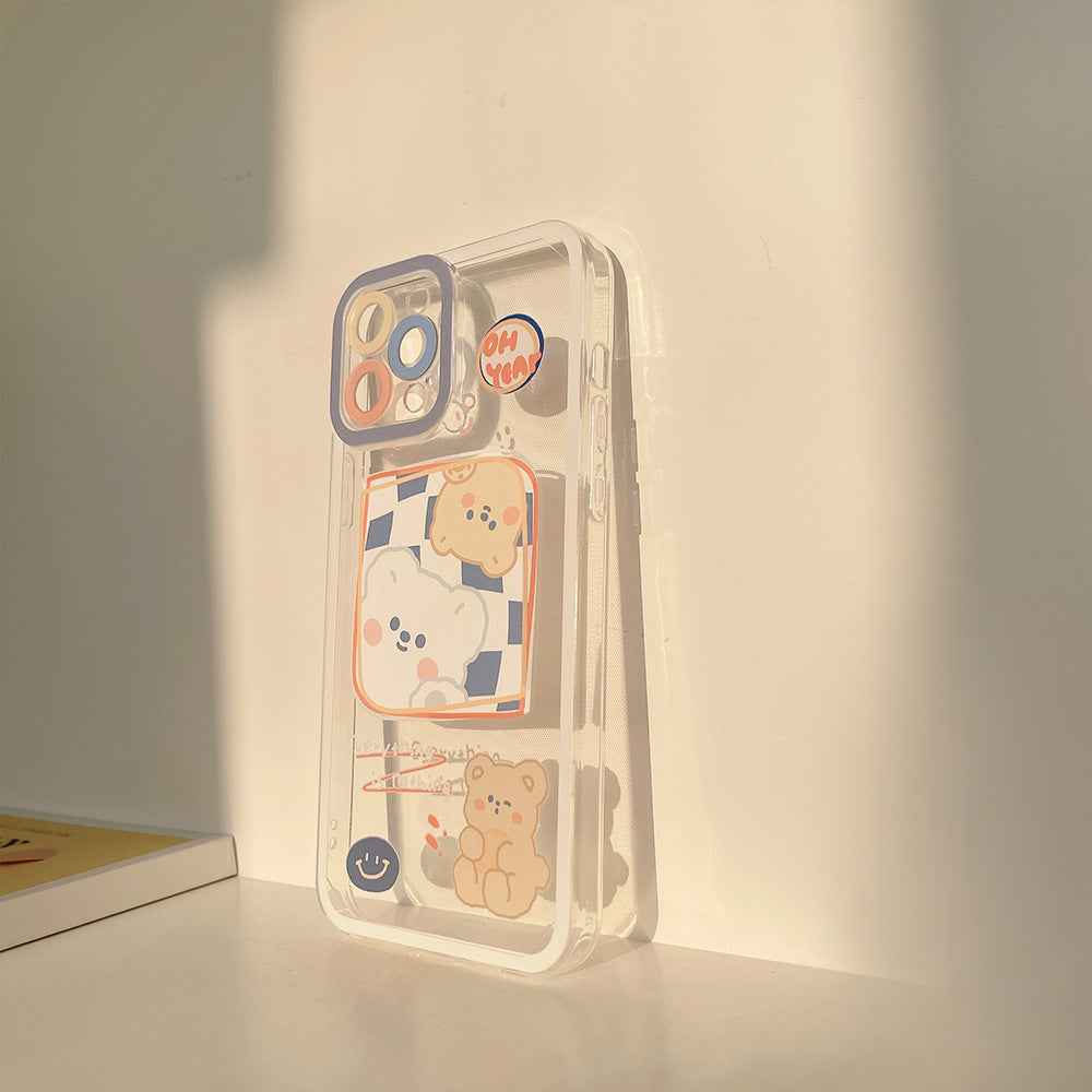 Funda de oso de chocolate kawaii para iPhone