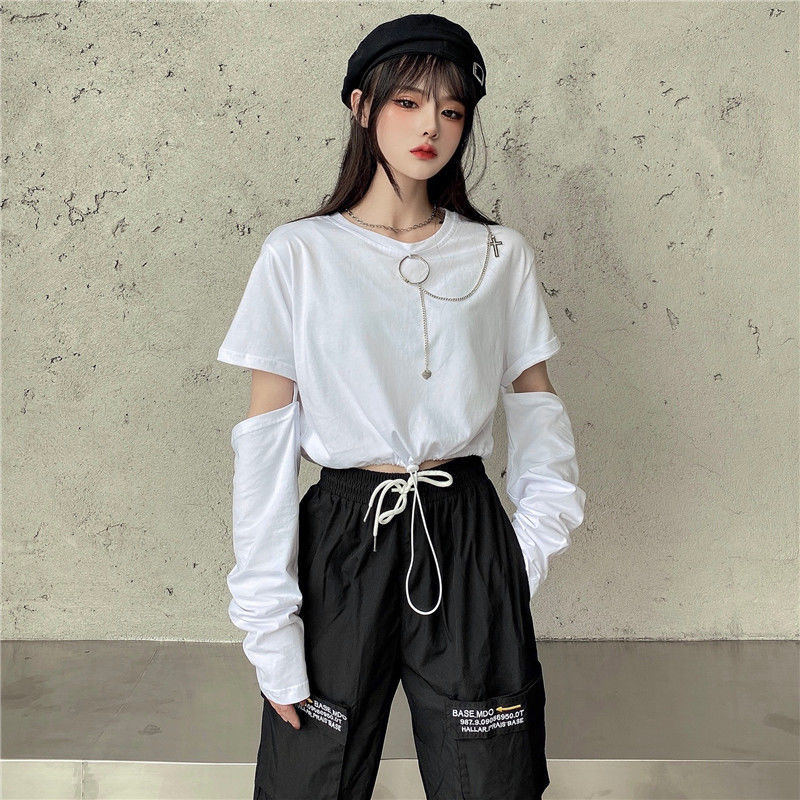 Darkwear Removable Sleeve T-shirt with Chain
