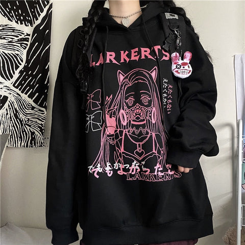 Anime Print Hoodie