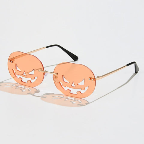 Gafas de sol sin montura con forma de calabaza