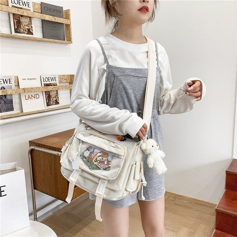 Koreanische Tasche im Preppy-Stil