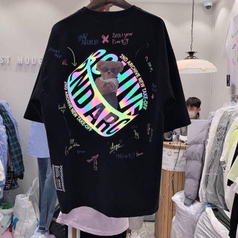 Harajuku Reflektierendes T-Shirt 