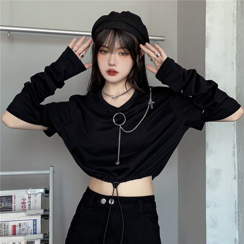 Darkwear Removable Sleeve T-shirt with Chain