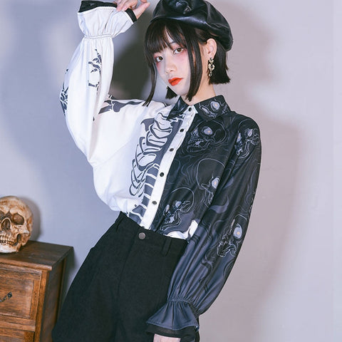 Blusa Harajuku de moda Darkwear