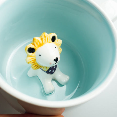 Tazas de cerámica con animales adorables