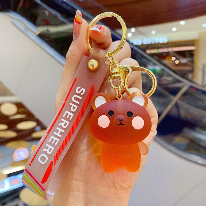 Kawaii Animals Crystal Keychain