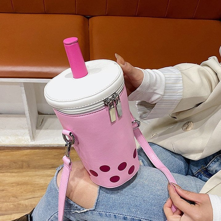 Bolsa con forma de taza de té con leche