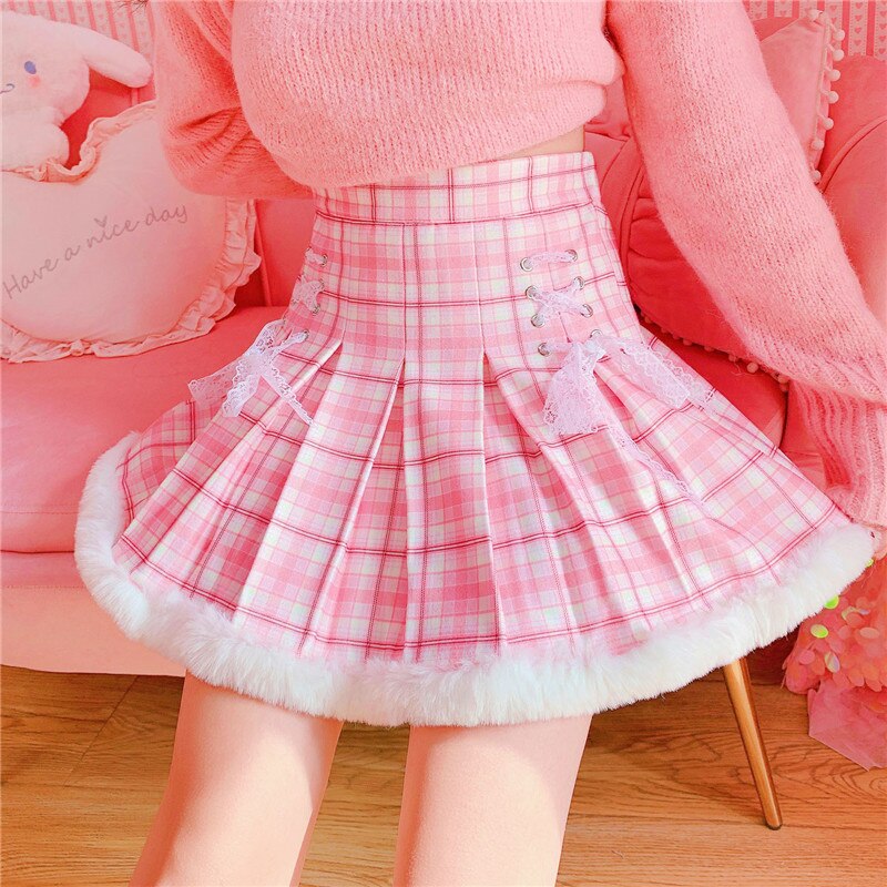 Minifalda kawaii de invierno