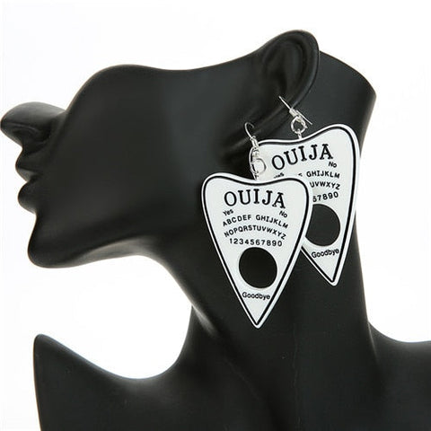 Pendientes Ouija de resina multicolor