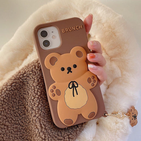 Cute 3D Bear Case for iPhone