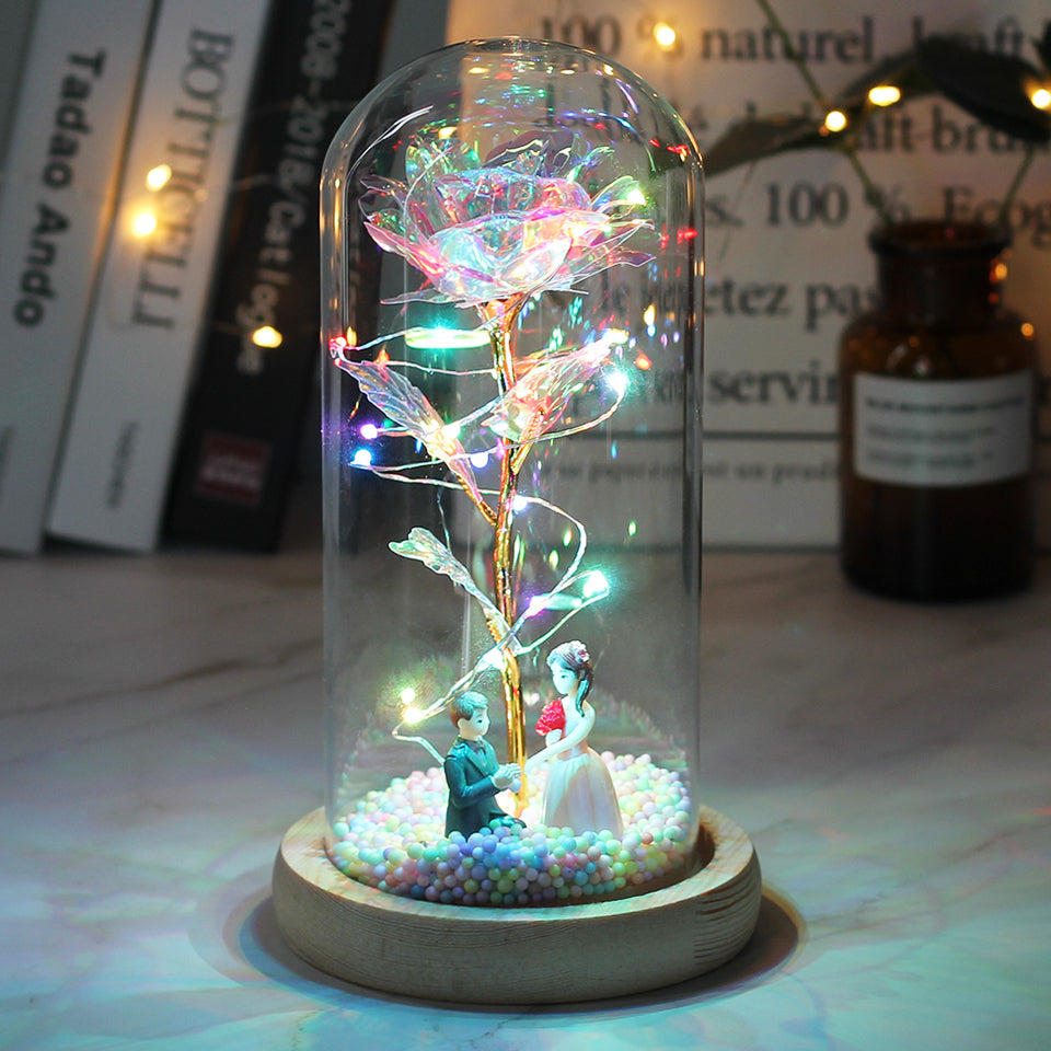 Glass Rose Romantic Light