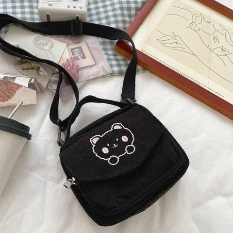 Bolso tipo mensajero con forma de oso kawaii