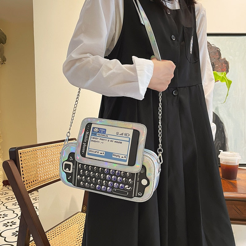 Bolso bandolera con forma de teléfono móvil