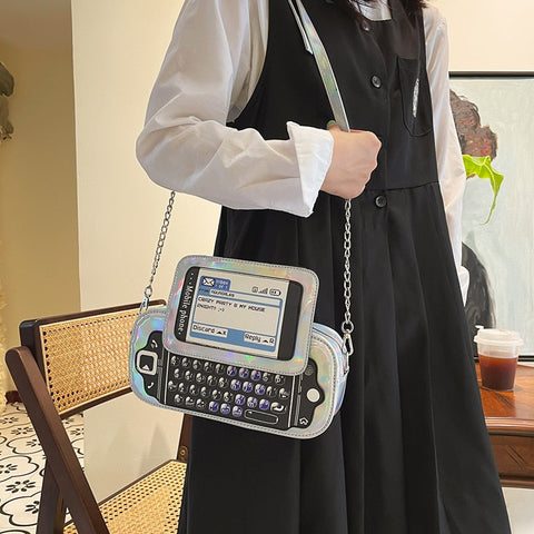 Bolso bandolera con forma de teléfono móvil