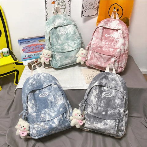 Pastellfarbener Schulrucksack