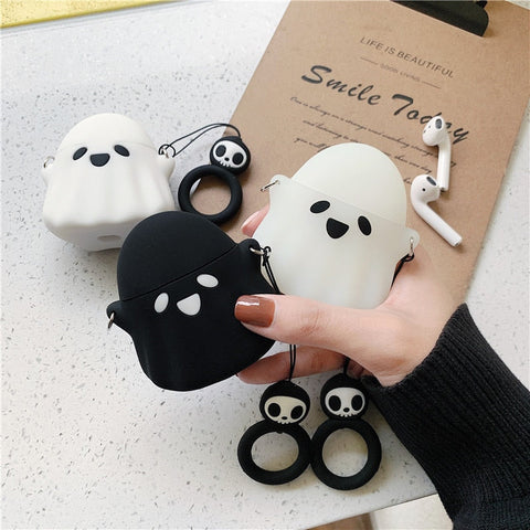 Bonita funda de fantasma para los AirPods de Apple