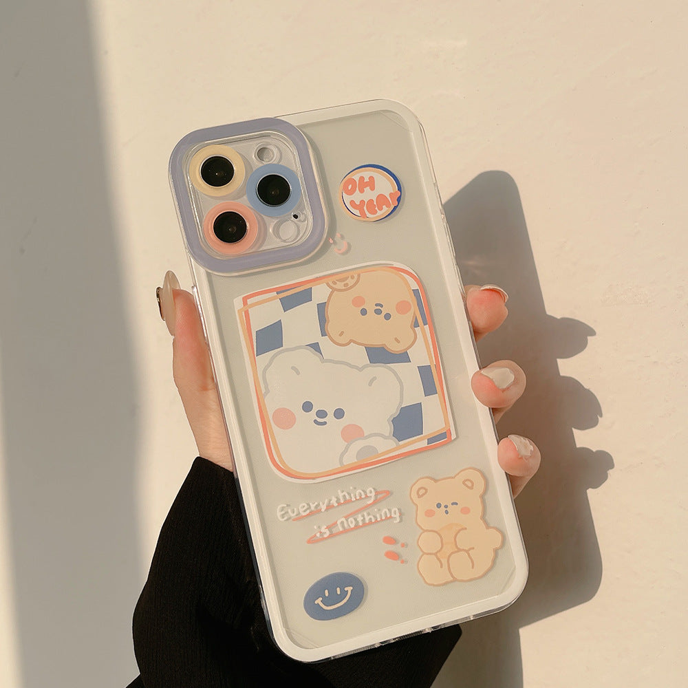 Funda de oso de chocolate kawaii para iPhone