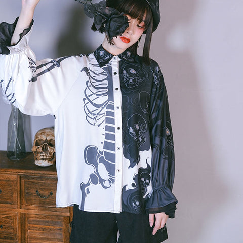 Blusa Harajuku de moda Darkwear