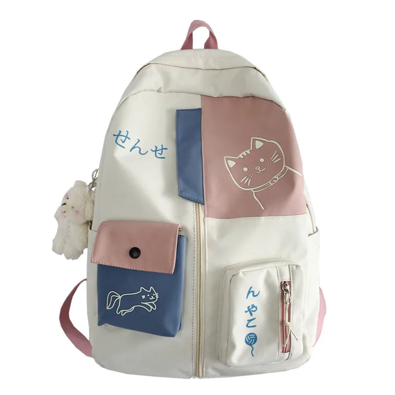 Mochila escolar impermeable kawaii 