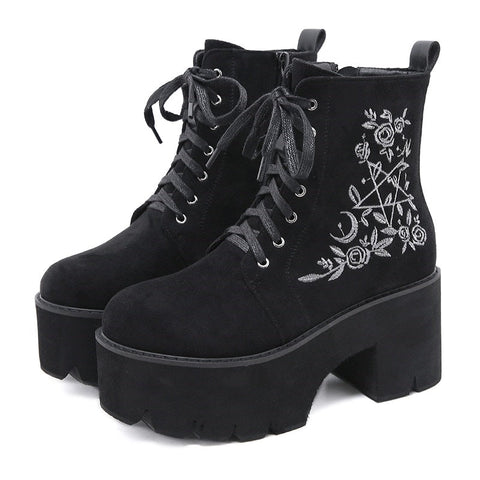 Gothic Fashion Plateaustiefel