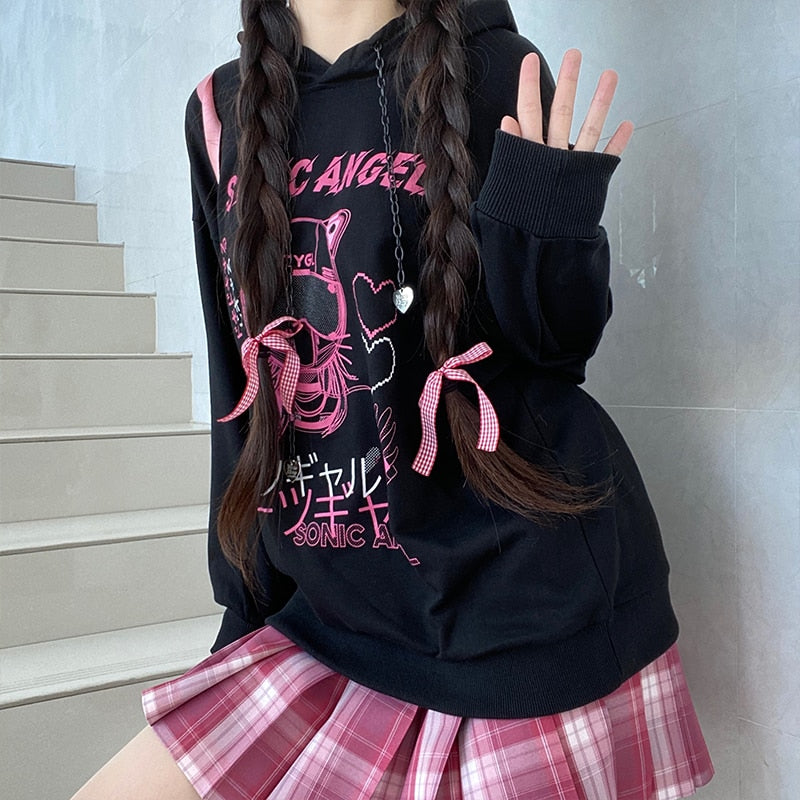 Pastel Goth Anime Hoodie