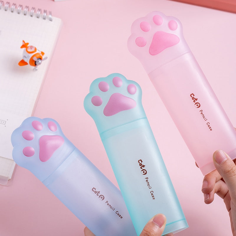 Estuche para lápices con forma de pata de gato