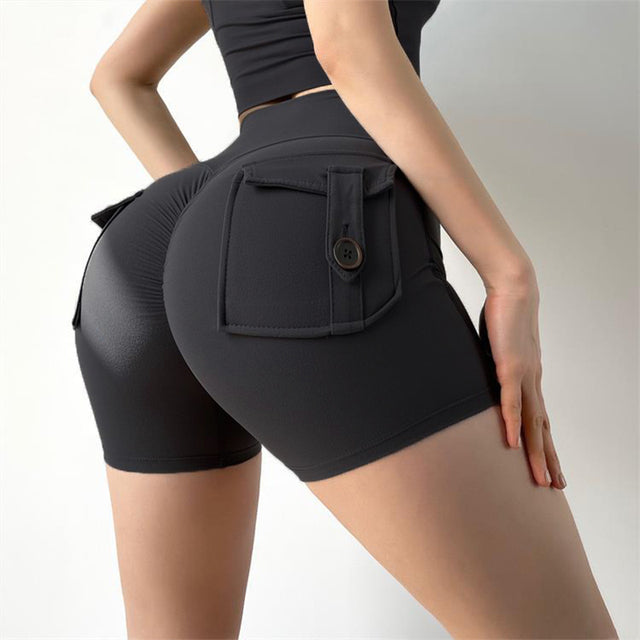 Women’s Yoga & Fitness Shorts Waist With Pockets