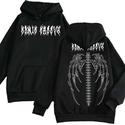 Sudadera gótica de gran tamaño