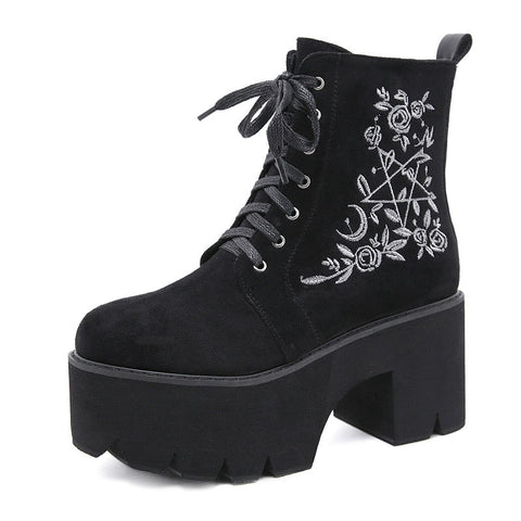 Gothic Fashion Platform Boots