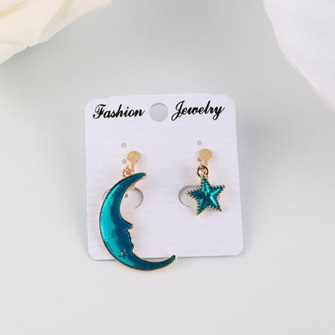 Pendientes de estrella y luna