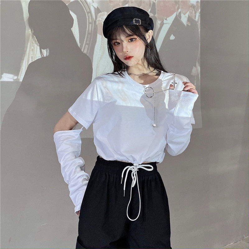 Darkwear Removable Sleeve T-shirt with Chain