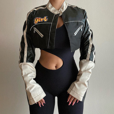 Cropped Punk Style Jacket