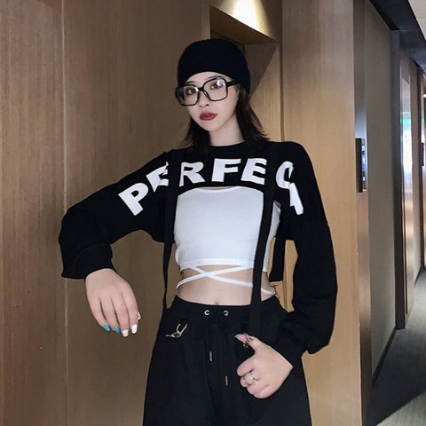 Crop-Top-Set im koreanischen Stil