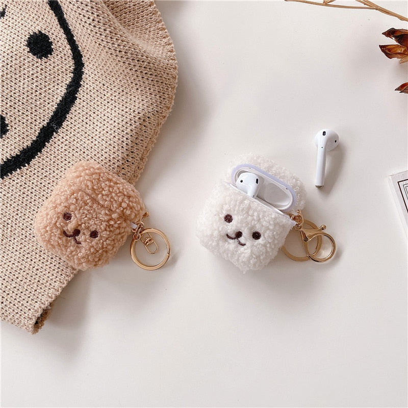 Fluffy Bear Case For Apple AirPods