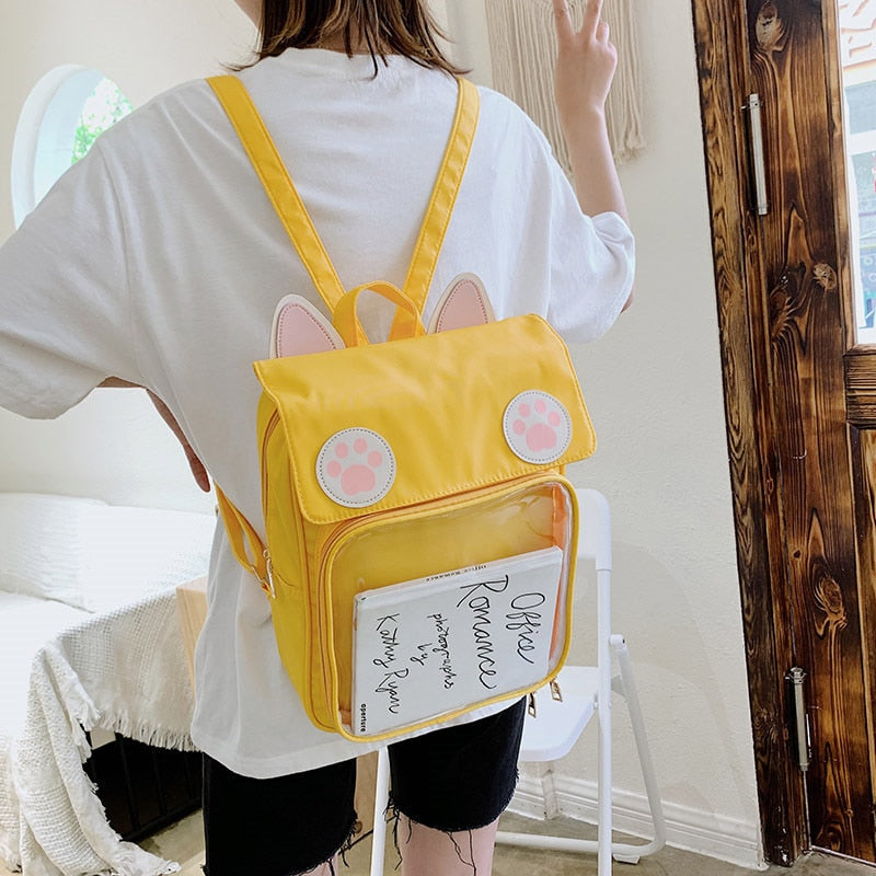 Mochila linda con forma de gato kawaii