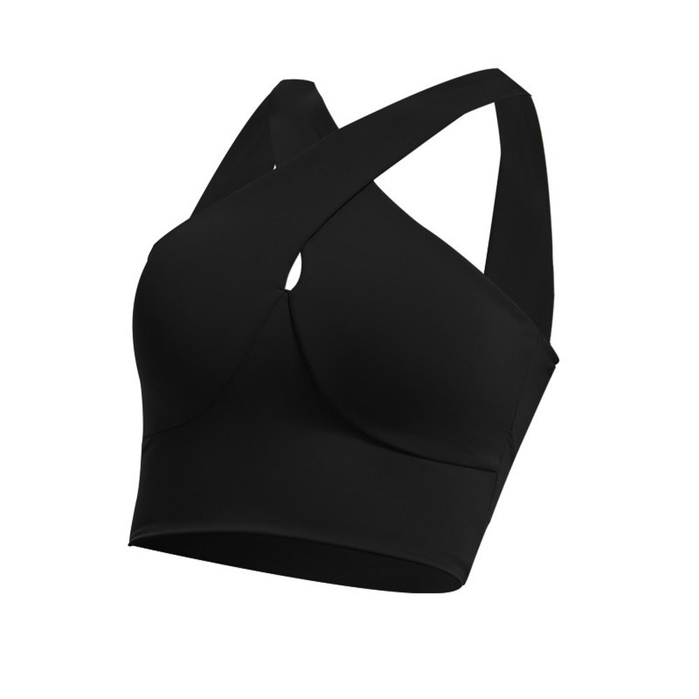 Sujetador deportivo push up de alto impacto con tirantes cruzados para mujer