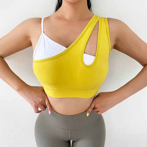 Chaleco de yoga y fitness de dos piezas con tirantes para mujer