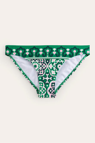 Bikini mit geometrischem Print in Grün