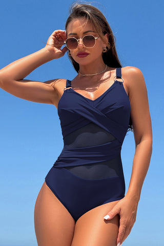 Einteiliger Camisole-Bikini mit V-Ausschnitt