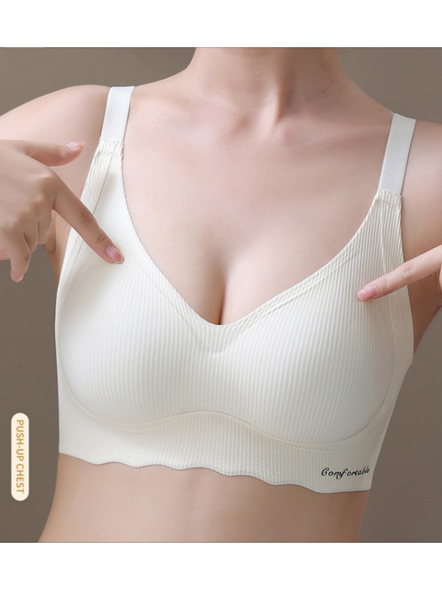 Adjustable Seamless Wireless Bra, Lifting, Gathering, Breathable & Comfortable