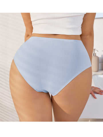 Sexy Naked Breathable Invisible Mesh Panties Lightblue