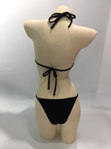 4-teilige einfarbige, dehnbare Bikini-Sets