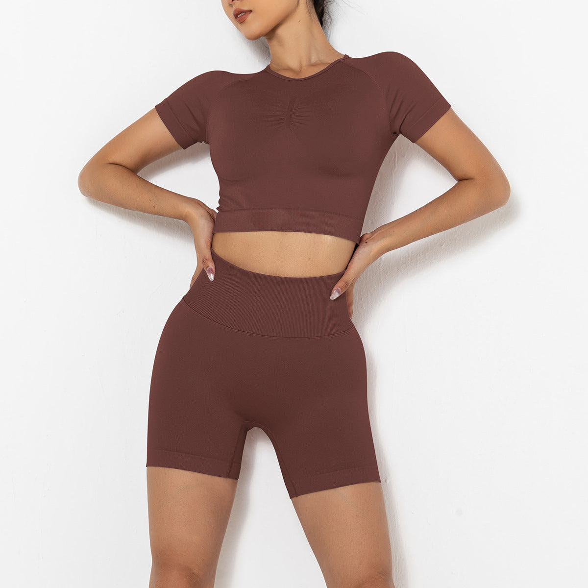 Yoga shorts two piece set