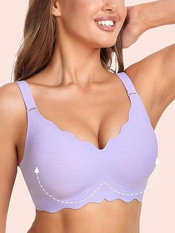 V-neck Seamless Wireless Bra Violet