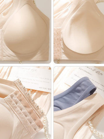 Front Closure No Steel Ring Push-up Side Breast Anti-sagging Seamless Bra