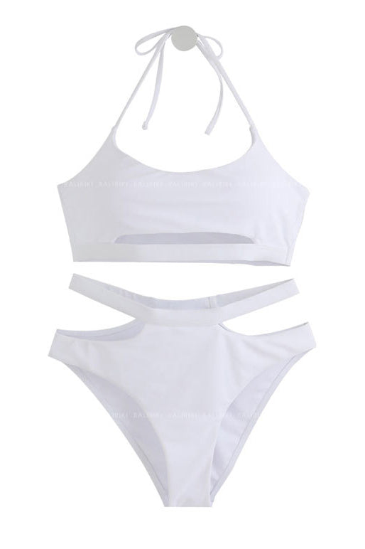 White Halter Swimwear