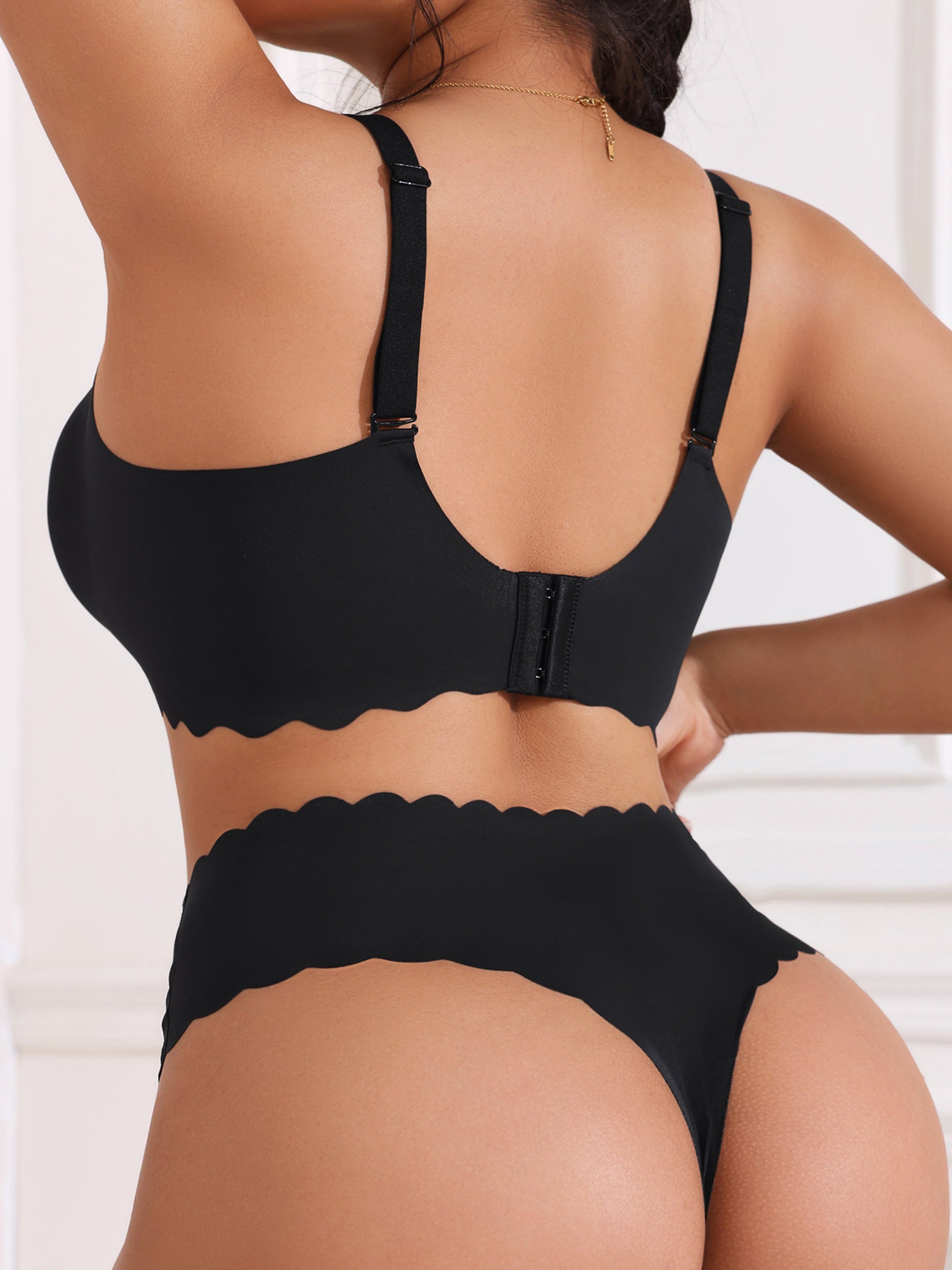 Conjunto de sujetador push-up transpirable sin costuras de seda de hielo, talla grande