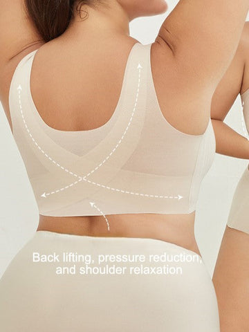 Front Closure No Steel Ring Push-up Side Breast Anti-sagging Seamless Bra