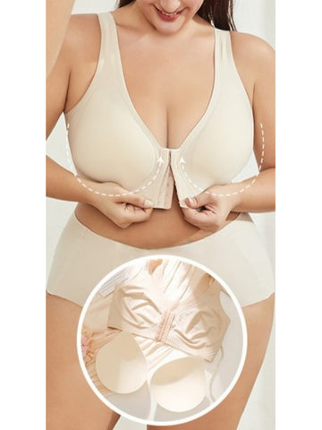 Front Closure No Steel Ring Push-up Side Breast Anti-sagging Seamless Bra